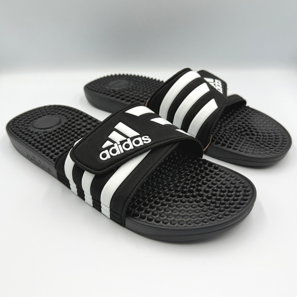 Adidas Adissage Massage Slides Mens 13 - Core Black / Cloud White (F35580) *NEW*